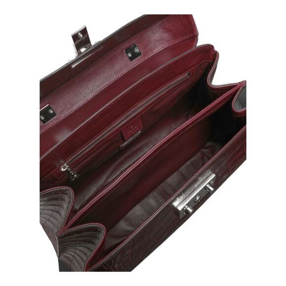 Lady Lock Python Leather Top Handle Bag - Picture 5 of 5